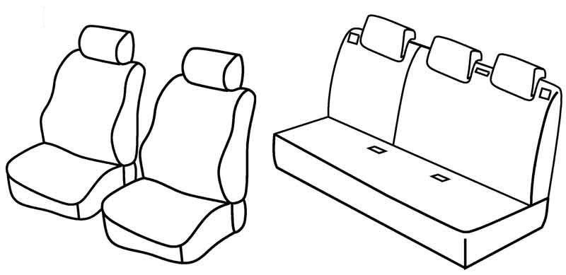 Set coprisedili Superior - Beige - su misura per Suzuki Swift 3p (05/05>08/10)  - Suzuki Swift 5p (01/06>08/10)