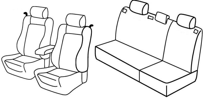 Set coprisedili Superior - Beige - su misura per Toyota Corolla 3p (01/02>12/07)