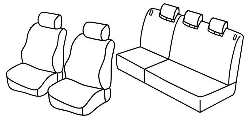 Set coprisedili Superior - Nocciola - su misura per Toyota Yaris 5p (01/06>09/11)