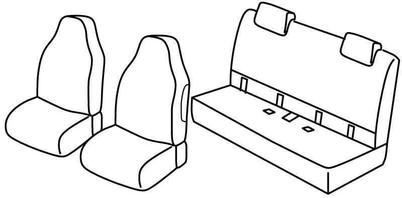 Set coprisedili Superior - Nero/Grigio - su misura per Toyota Aygo 5p (06/14>)