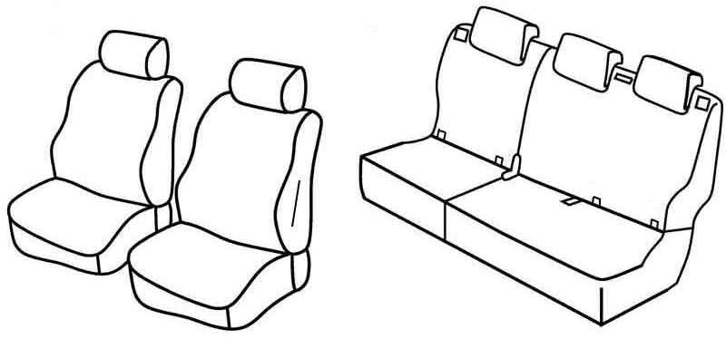 Set coprisedili Superior - Nocciola - su misura per Hyundai i10 (11/13>02/20)