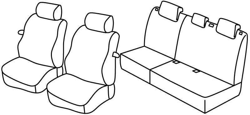 Set coprisedili Superior - Nero/Grigio - su misura per Hyundai i20 3p (02/09>04/18)