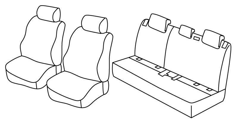 Set coprisedili Superior - Nocciola - su misura per Hyundai i20 5p (11/14>11/20)