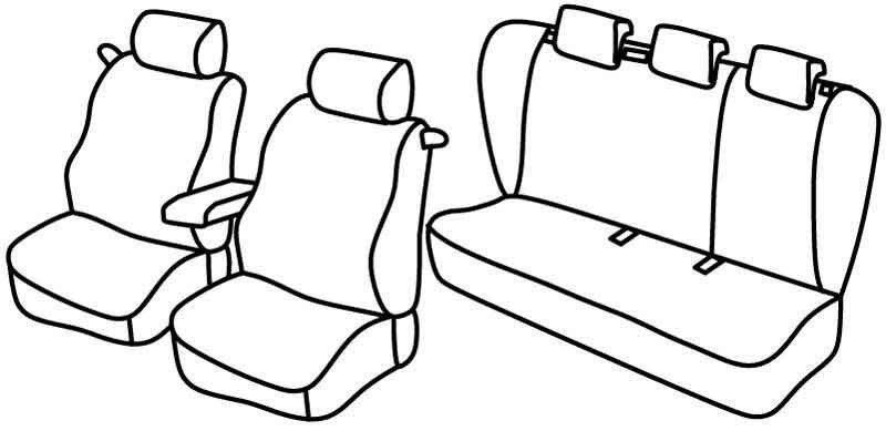 Set coprisedili Superior - Nero/Grigio - su misura per Kia Pro Cee'd 3p (01/08>08/11) Sport