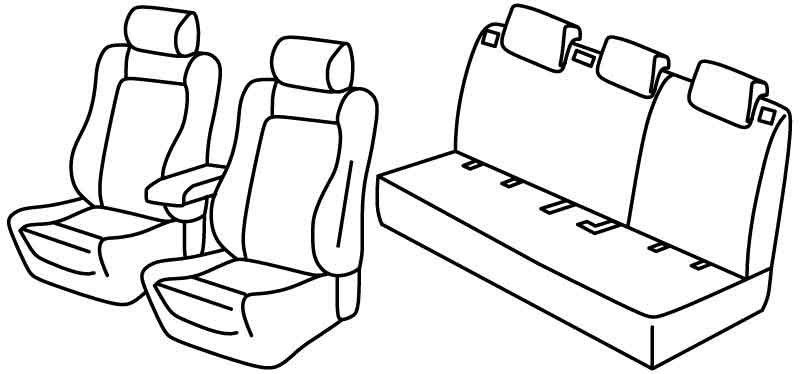 Set coprisedili Superior - Nero/Rosso - su misura per Kia Ceed 5p (10/18>)