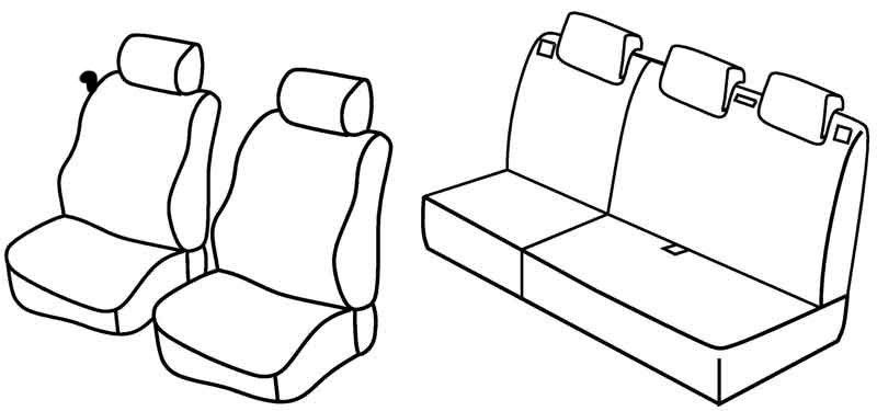 Set coprisedili Superior - Beige - su misura per Mazda 2 5p (01/03>09/07)
