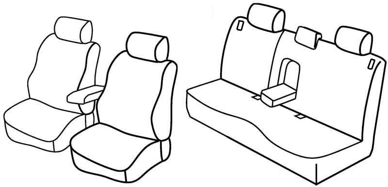 Set coprisedili Superior - Grigio/Nero - su misura per Mazda 3 5p (01/04>03/09) fino al 2006