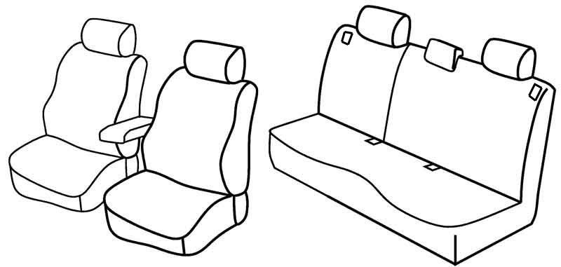 Set coprisedili Superior - Nero/Grigio - su misura per Mazda 3 5p (01/04>03/09) dal 2006