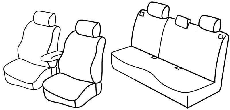 Set coprisedili Superior - Nero/Blu - su misura per Mazda 3 4p (11/10>09/13)