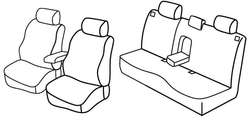Set coprisedili Superior - Beige - su misura per Mazda 3 4p (11/10>09/13)