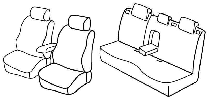 Set coprisedili Superior - Beige - su misura per Mazda 3 5p (04/09>12/13)
