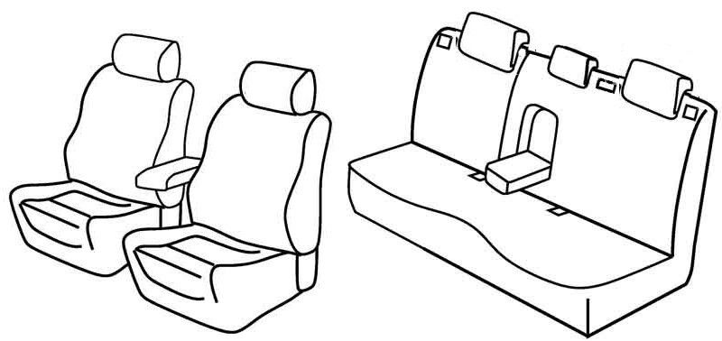 Set coprisedili Superior - Nero/Grigio - su misura per Mazda 3 5p (04/09>12/13)