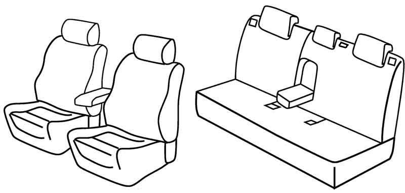 Set coprisedili Superior - Nero/Grigio - su misura per Mazda 3 5p (01/14>12/18)