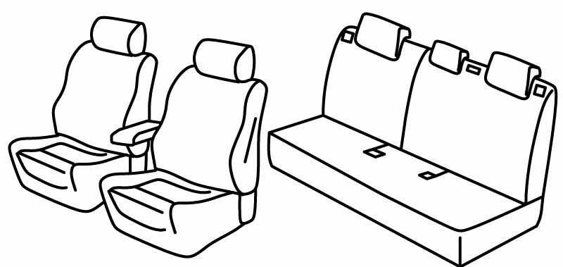 Set coprisedili Superior - Nocciola - su misura per Mazda 3 5p (01/14>12/18)