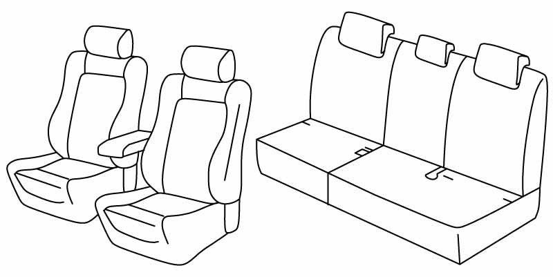 Set coprisedili Superior - Grigio/Nero - su misura per Mini Countryman (R60) (08/14>01/17)
