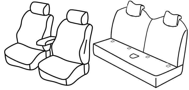 Set coprisedili Superior - Nero/Grigio - su misura per Mini Mini (R50) (09/01>10/06)