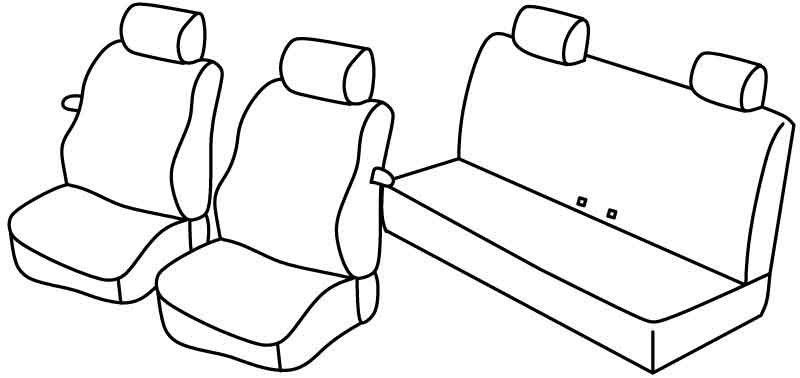 Set coprisedili Superior - Grigio/Nero - su misura per Mini Mini (R56) (11/06>02/14)