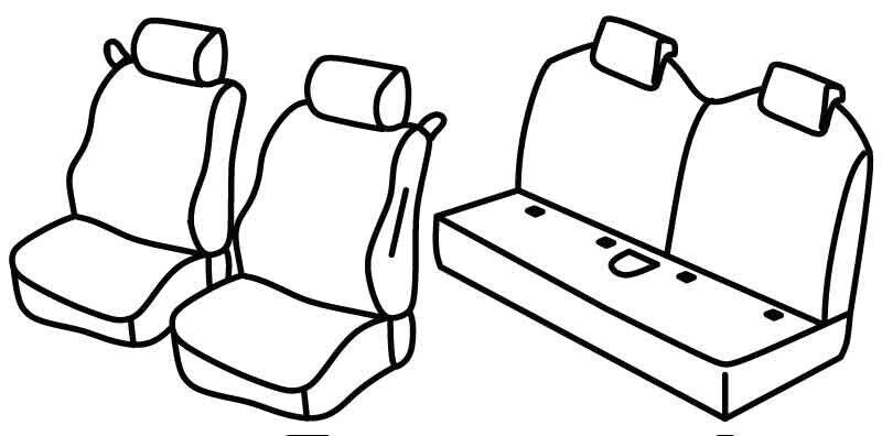 Set coprisedili Superior - Grigio/Nero - su misura per Mini Clubman (R55) (11/07>06/15)