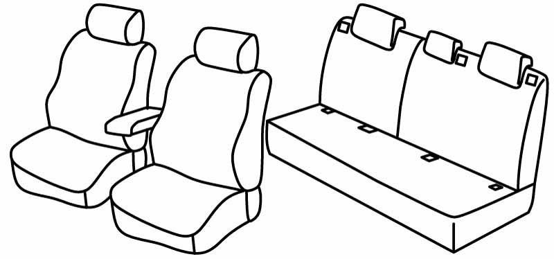 Set coprisedili Superior - Nero/Grigio - su misura per Nissan Note (03/06>09/13) E11