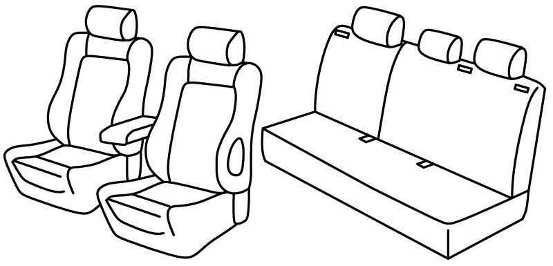 Set coprisedili Superior - Nocciola - su misura per Opel Astra H 5p (03/04>12/09)