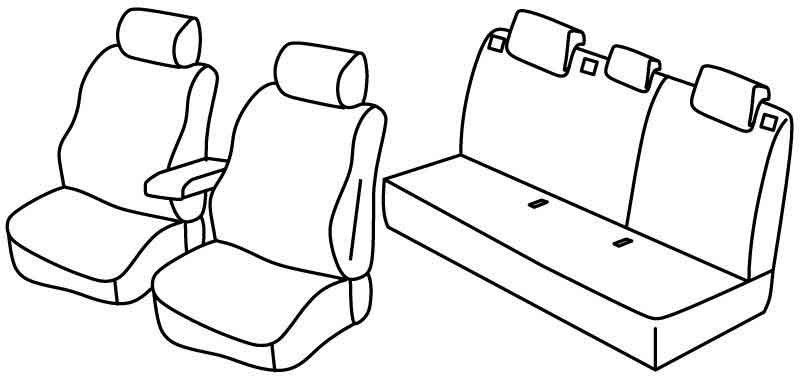 Set coprisedili Superior - Nero/Grigio - su misura per Opel Astra J 5p (01/10>10/15)