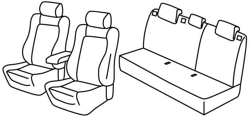 Set coprisedili Superior - Nero/Grigio - su misura per Opel Astra J 5p (01/10>10/15)