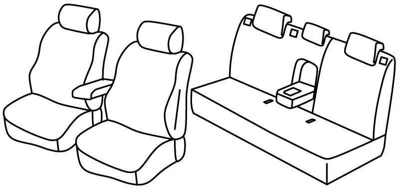 Set coprisedili Superior - Beige - su misura per Opel Astra J 5p (11/12>10/15)