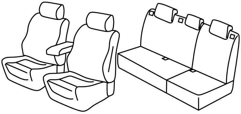 Set coprisedili Superior - Beige - su misura per Opel Astra J Sports Tourer (11/10>02/16)