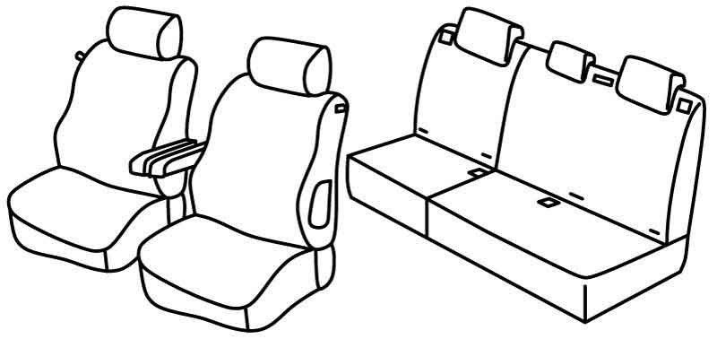 Set coprisedili Superior - Beige - su misura per Peugeot 307 3p (06/01>08/07) dal 2006
