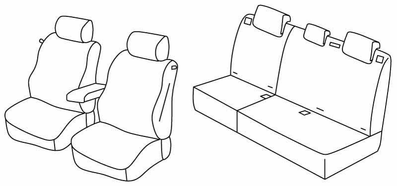 Set coprisedili Superior - Beige - su misura per Peugeot 307 3p (06/01>08/07) dal 2006