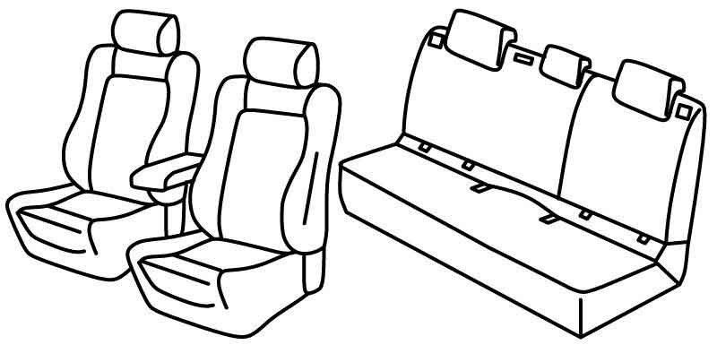 Set coprisedili Superior - Nocciola - su misura per Seat Leon 5p (01/13>05/20) Reference Sport