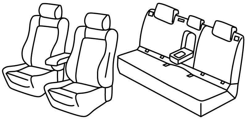 Set coprisedili Superior - Nero/Rosso - su misura per Seat Leon 5p (01/13>05/20) FR - Seat Leon ST (01/14>05/20) FR
