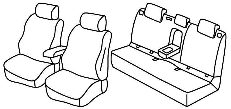 Set coprisedili Superior - Nero/Grigio - su misura per Seat Leon 5p (01/13>05/20)