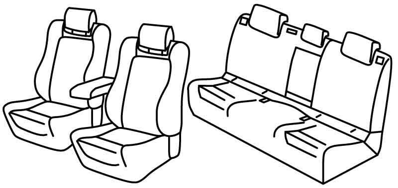 Set coprisedili Superior - Nero/Grigio - su misura per Seat Leon 5p (06/20>) FR