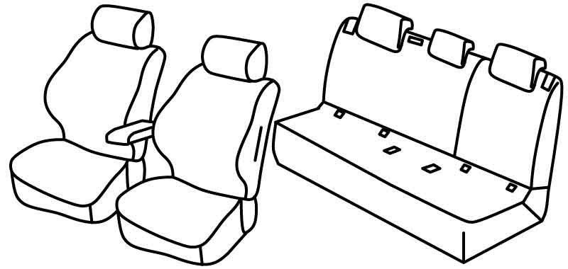 Set coprisedili Superior - Beige - su misura per Skoda Scala 5p (06/19>) Ambition - Skoda Kamiq (12/19>) Ambition