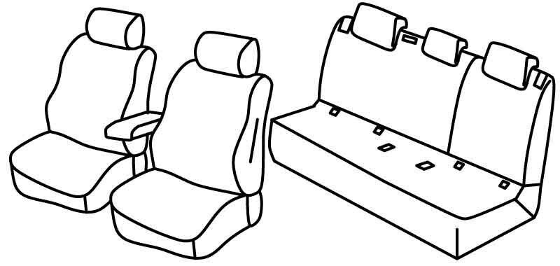 Set coprisedili Superior - Nero/Grigio - su misura per Skoda Scala 5p (06/19>) Active - Skoda Kamiq (12/19>) Active