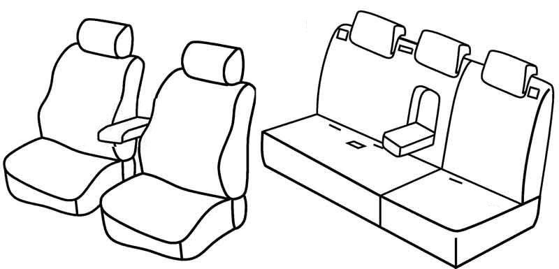 Set coprisedili Superior - Grigio/Nero - su misura per Suzuki Grand Vitara 5p (10/05>03/15) dal 2009