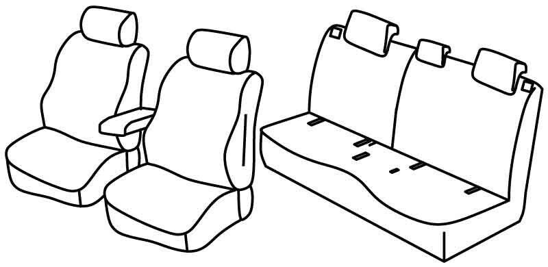 Set coprisedili Superior - Nocciola - su misura per Suzuki S-Cross (09/13>)