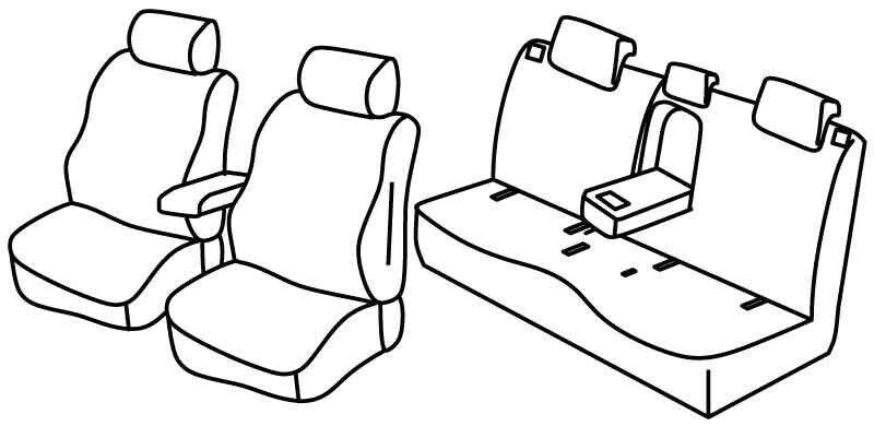 Set coprisedili Superior - Grigio/Nero - su misura per Suzuki S-Cross (09/13>)