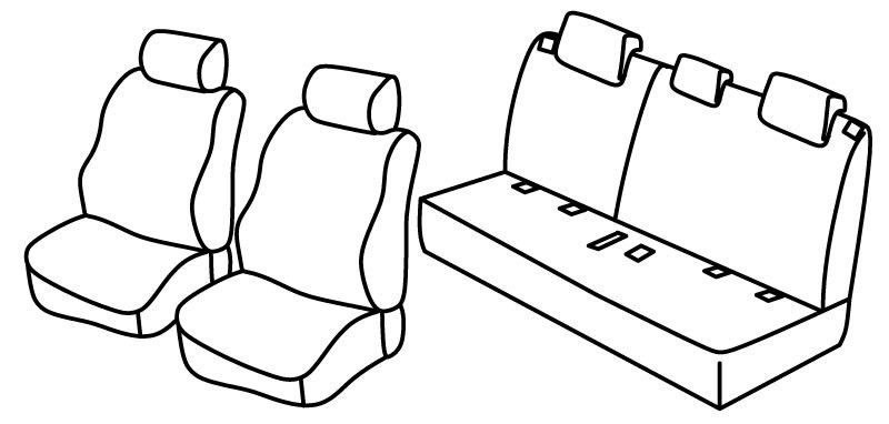 Set coprisedili Superior - Nero/Grigio - su misura per Suzuki Vitara 5p (04/15>) Premium