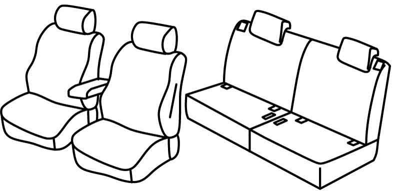 Set coprisedili Superior - Nero/Grigio - su misura per Suzuki Ignis (01/17>)