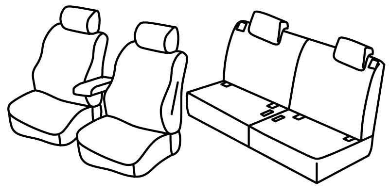 Set coprisedili Superior - Nero/Blu - su misura per Suzuki Ignis (04/20>) Hybrid