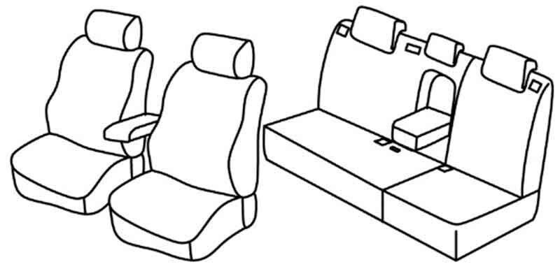 Set coprisedili Superior - Nocciola - su misura per Toyota Auris 5p (04/07>11/12)