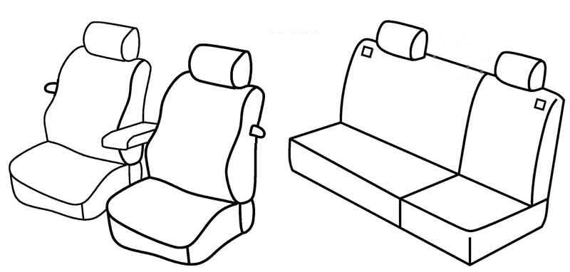 Set coprisedili Superior - Beige - su misura per Volkswagen Golf IV 3p (10/97>10/03) fino al 1999