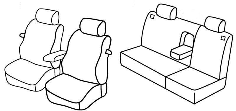 Set coprisedili Superior - Beige - su misura per Volkswagen Golf IV 3p (10/97>10/03) fino al 1999