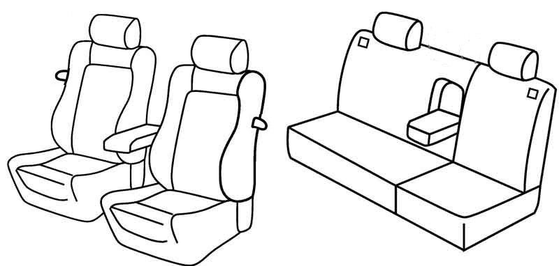 Set coprisedili Superior - Beige - su misura per Volkswagen Golf IV 3p (10/97>10/03) fino al 1999