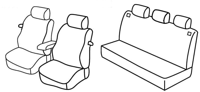 Set coprisedili Superior - Beige - su misura per Volkswagen Golf IV 3p (10/97>10/03) dal 2000