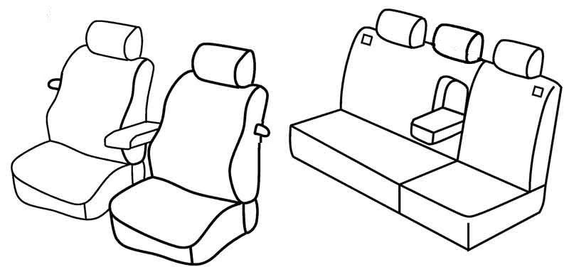 Set coprisedili Superior - Beige - su misura per Volkswagen Golf IV 3p (10/97>10/03) dal 2000