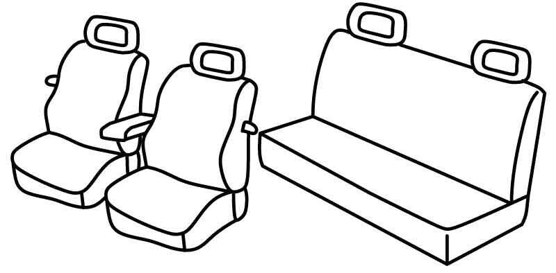 Set coprisedili Superior - Nero/Blu - su misura per Volkswagen New Beetle (04/99>10/11)