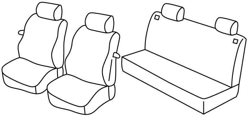 Set coprisedili Superior - Nocciola - su misura per Volkswagen Polo 3p (11/01>08/09)